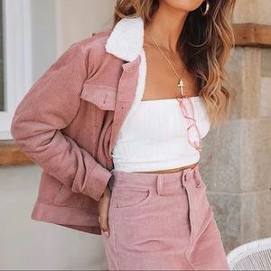 Women’s Pink Corduroy Jacket